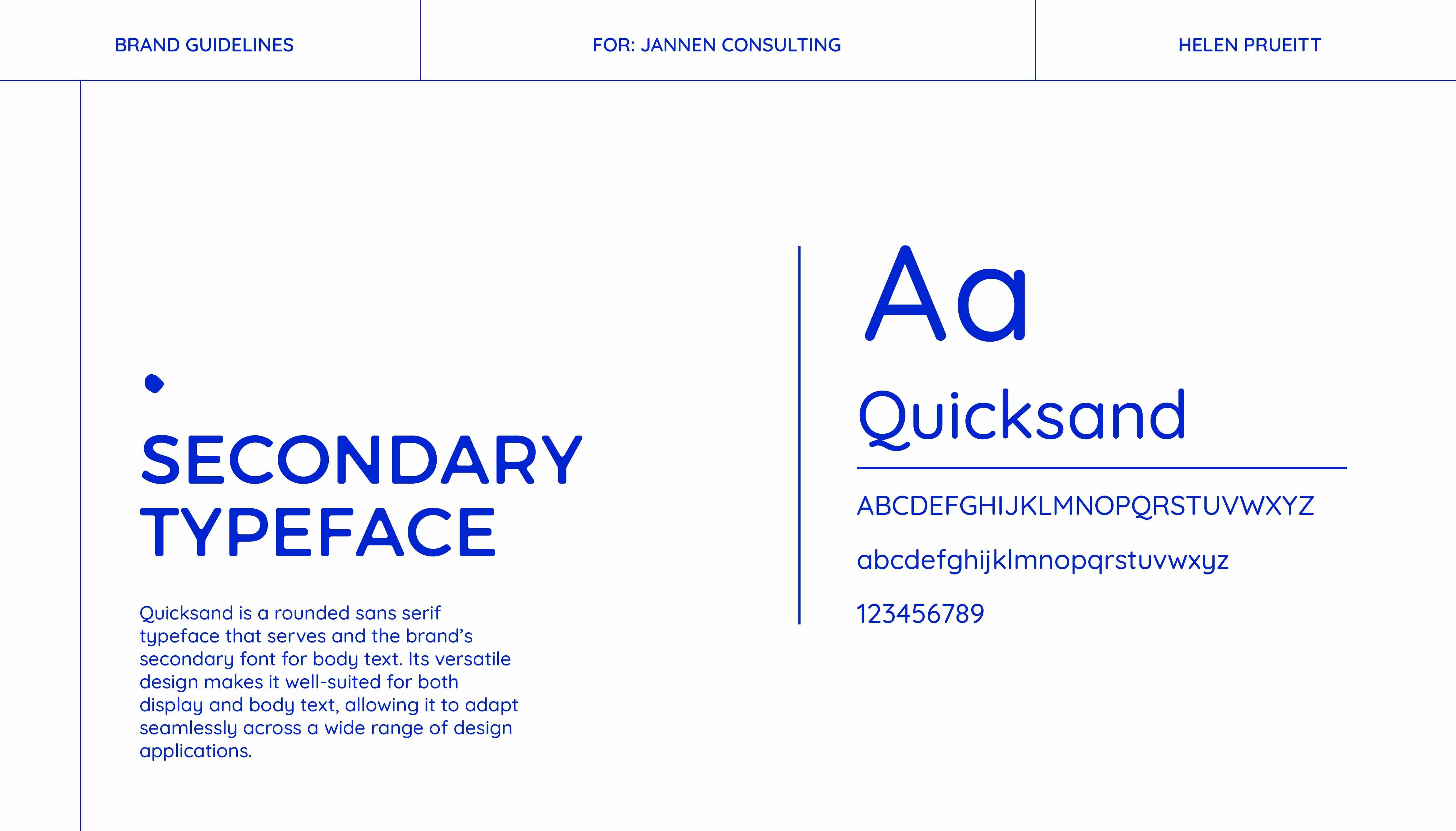 Secondary typeface